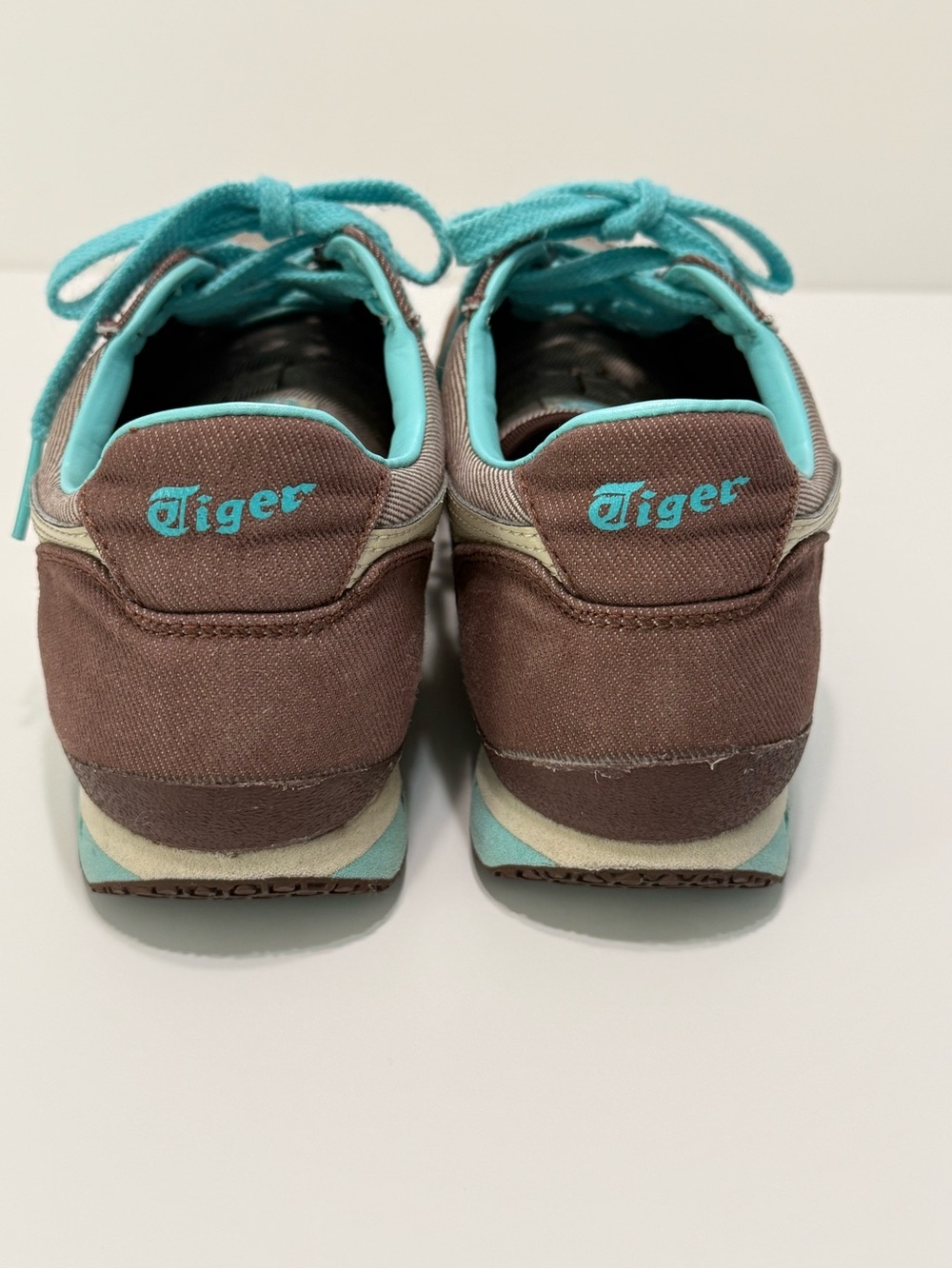 Onitsuka Tiger Ultimate 81 Sneakers Brown Turquoise Canvas Womens Size 7.5 - Picture 7 of 14
